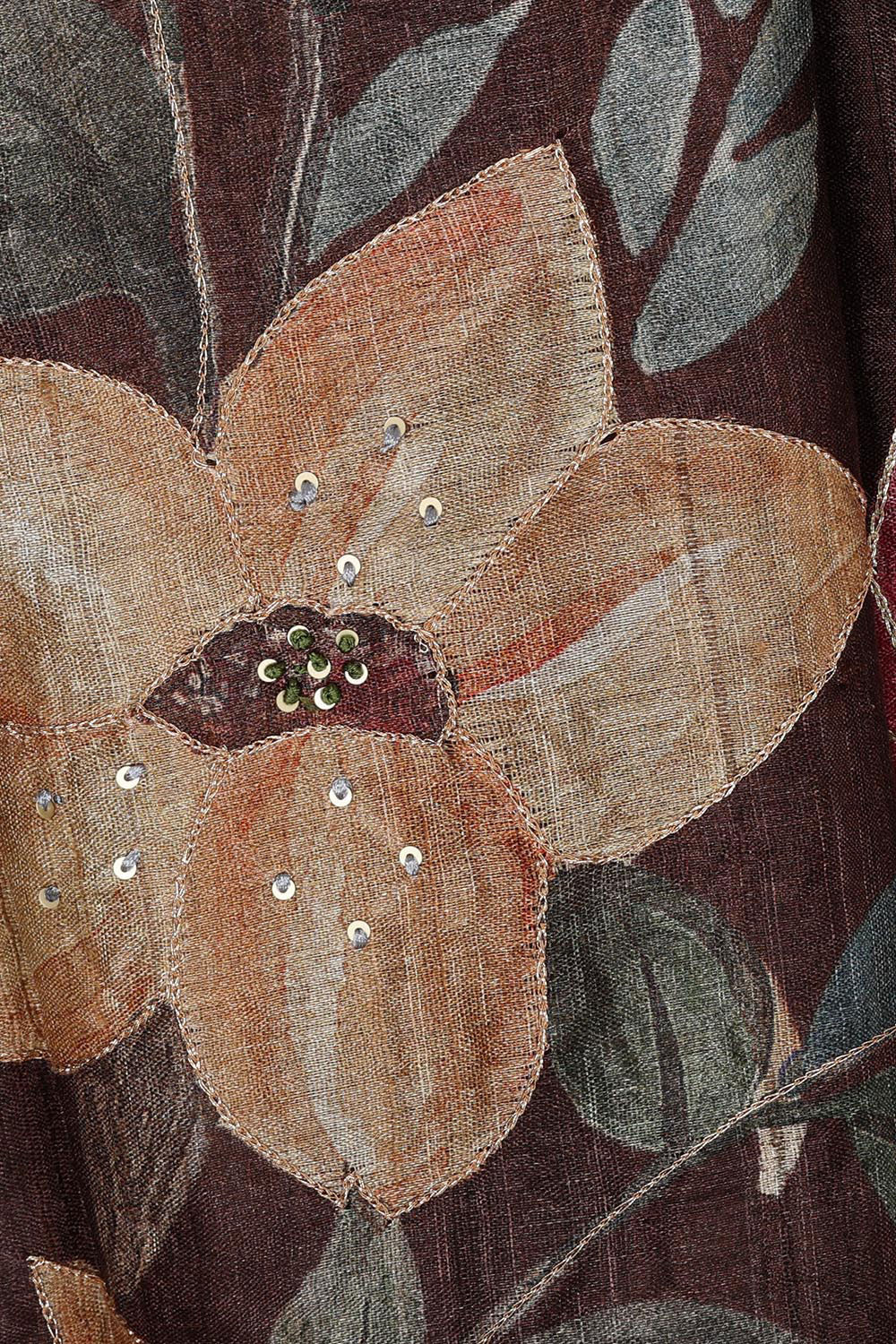 Image of Tussar Silk Deep Wine Saree